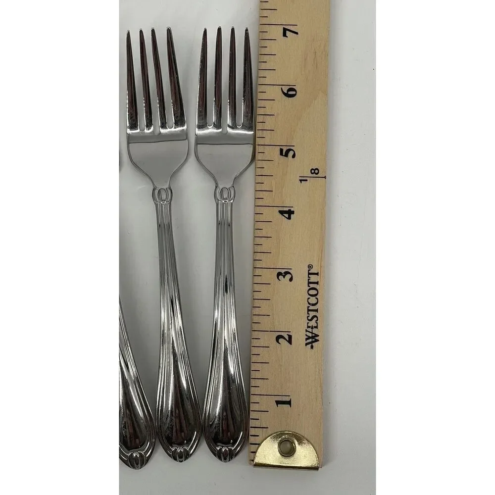 Lenox CHANDELLE Salad Forks GLOSSY 18/10 Stainless China 6 7/8
